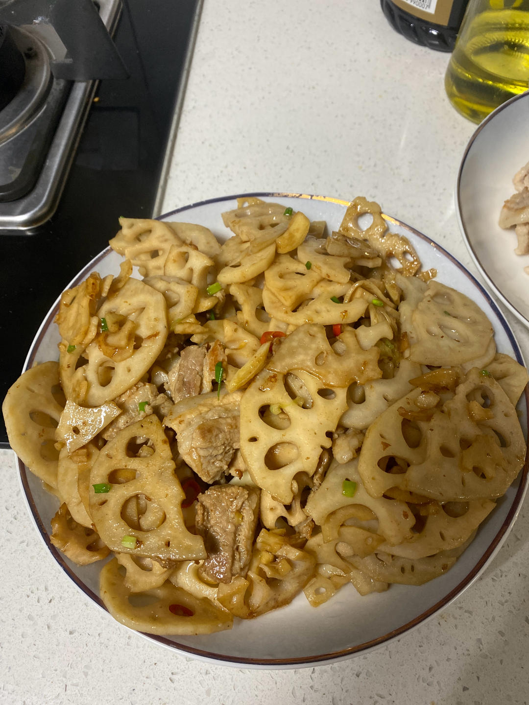 藕片炒五花肉