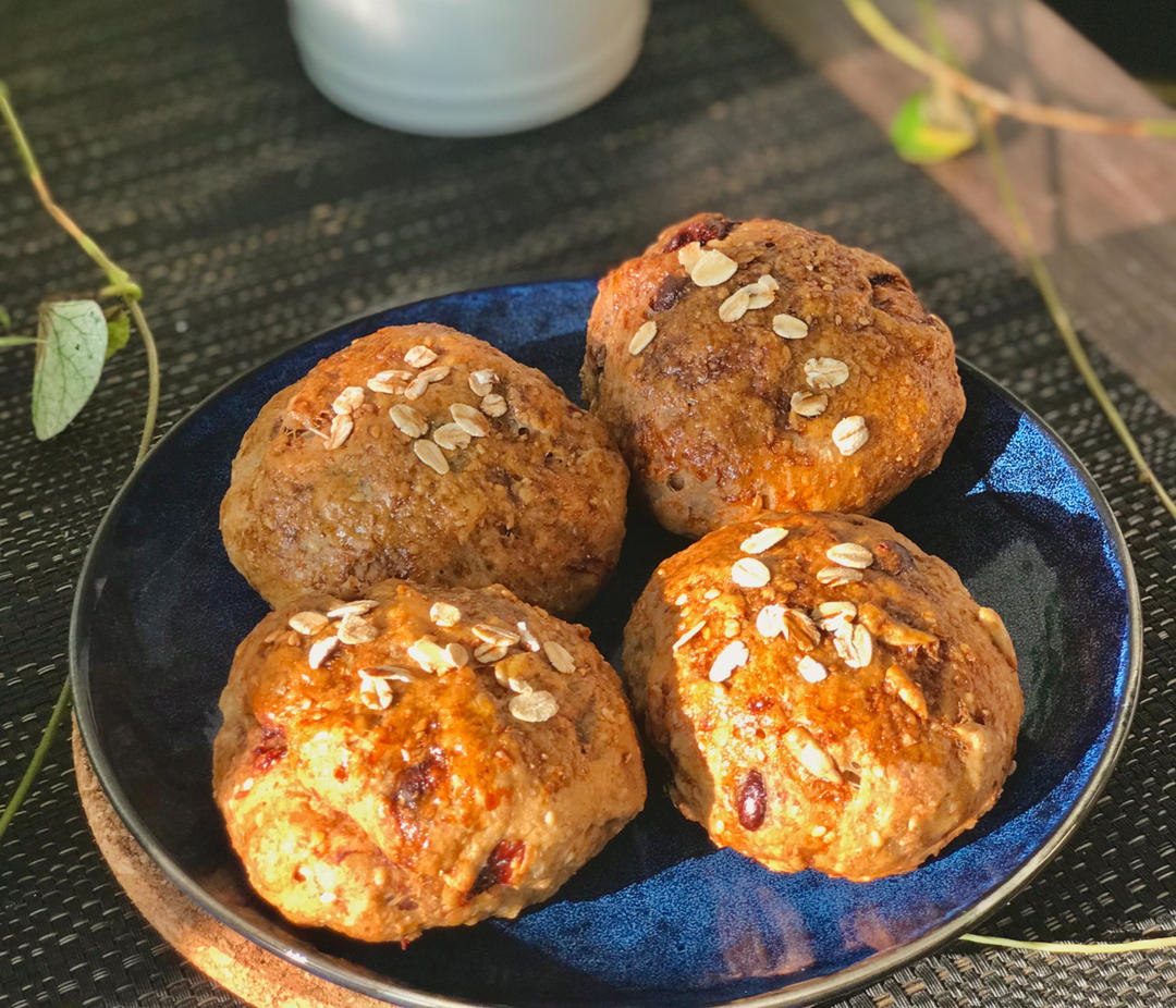 什锦坚果谷物早餐包（Muesli rolls）丨健康·烘焙