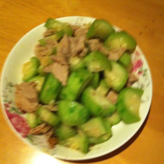 肉片炒丝瓜