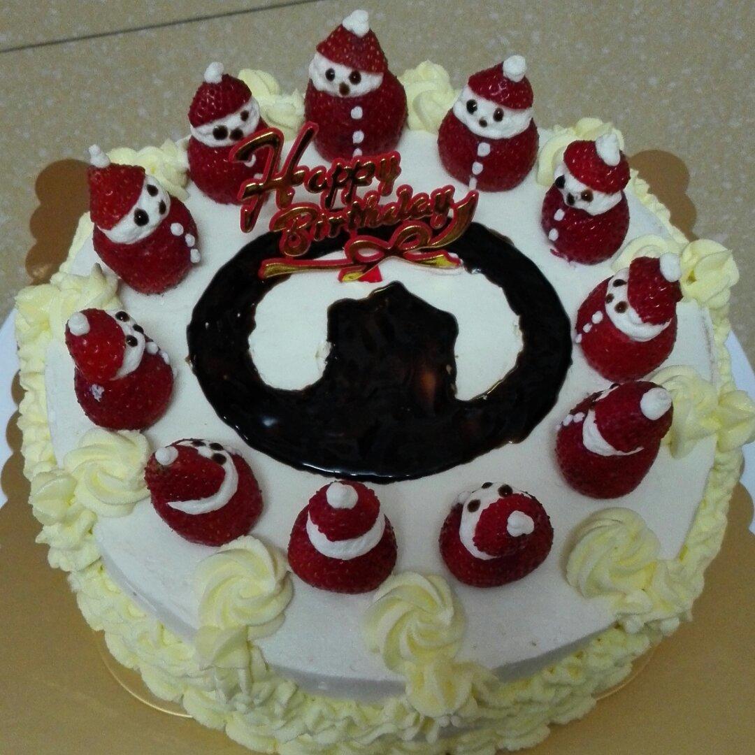 过个萌萌的美美的圣诞节【欢乐滴雪景圣诞老人蛋糕】