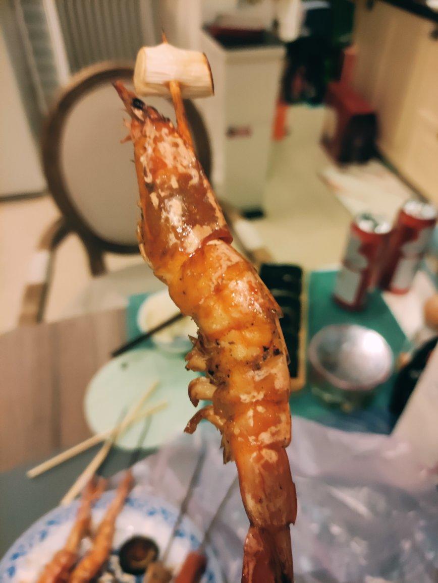 在家也能做出日料店的盐烤大虾~