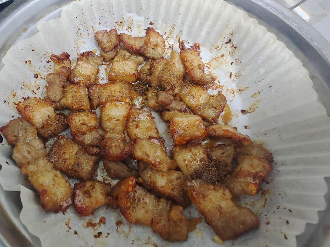 超简单空气炸锅五花肉烤肉～