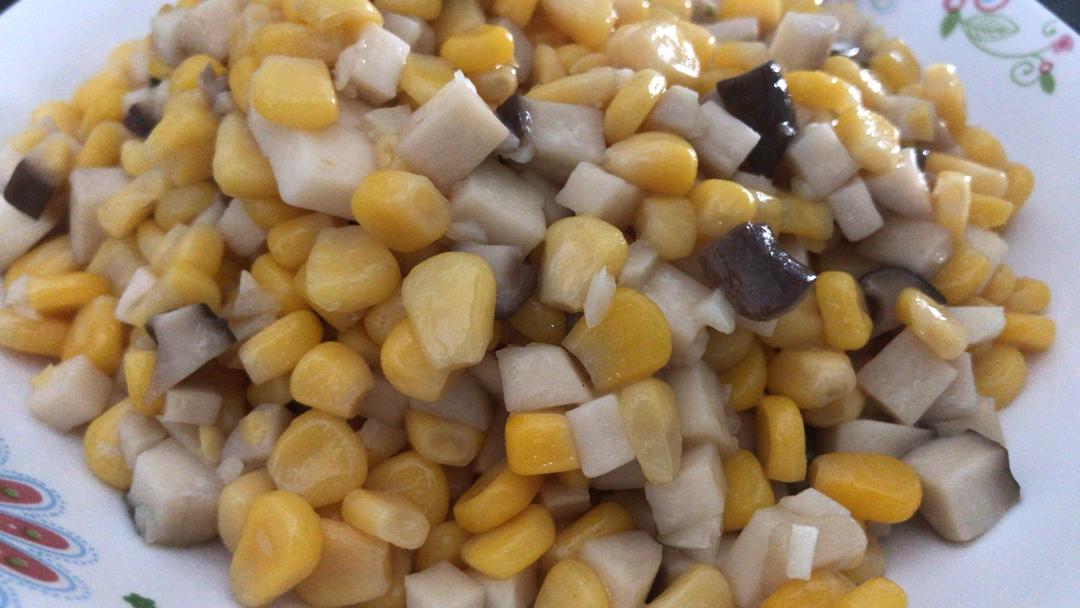杏鲍菇炒玉米