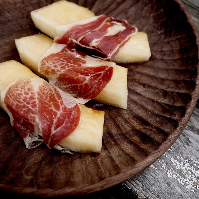 呱呱呱呱做的生火腿佐蜜瓜prosciutto crudo con melone