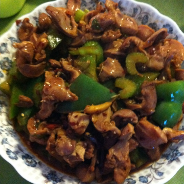 老干妈炒鸡胗