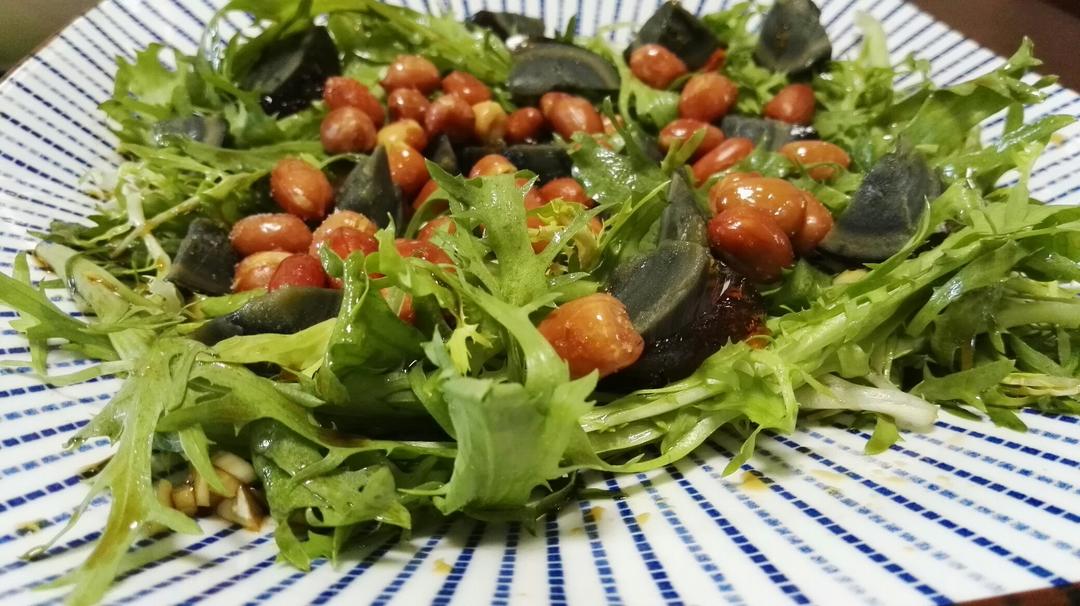 沛锦妈妈做的东北凉菜_苦菊皮蛋花生米