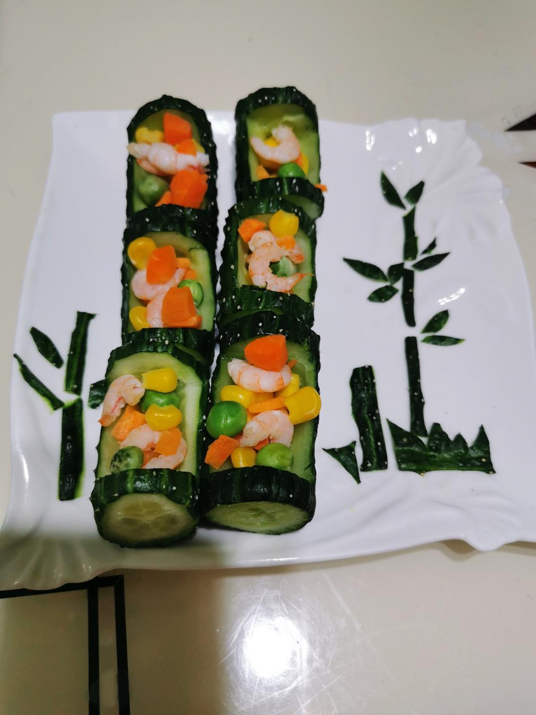 年夜菜｜翠竹报春·鲜虾玉米黄瓜沙拉