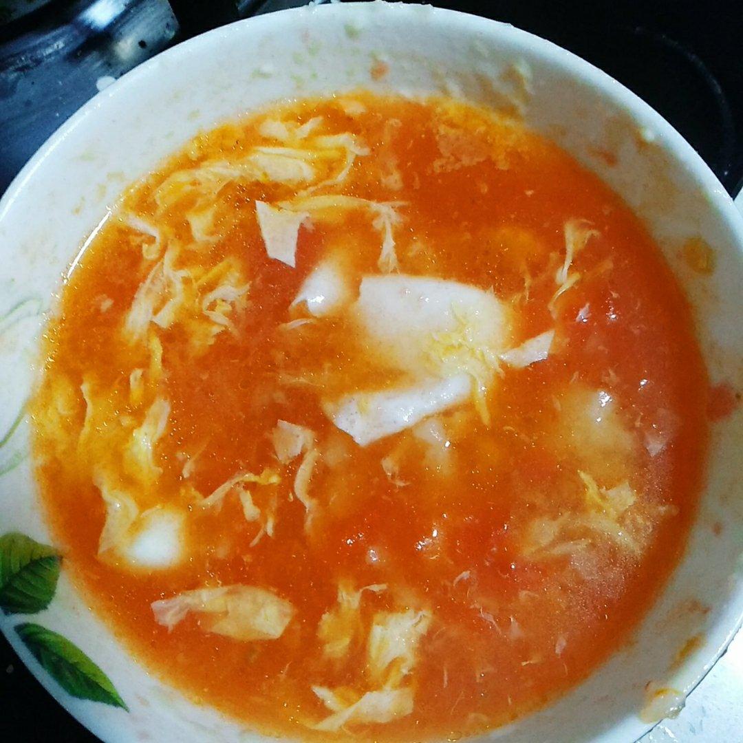 西红柿鸡蛋疙瘩汤