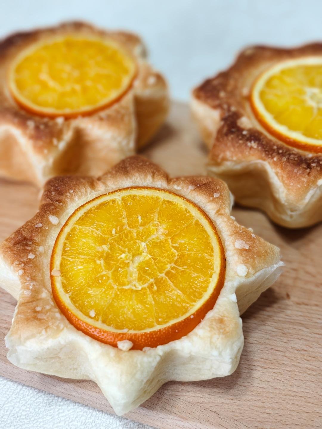 香橙卡仕达爆浆面包🍊自制清新香橙卡仕达酱