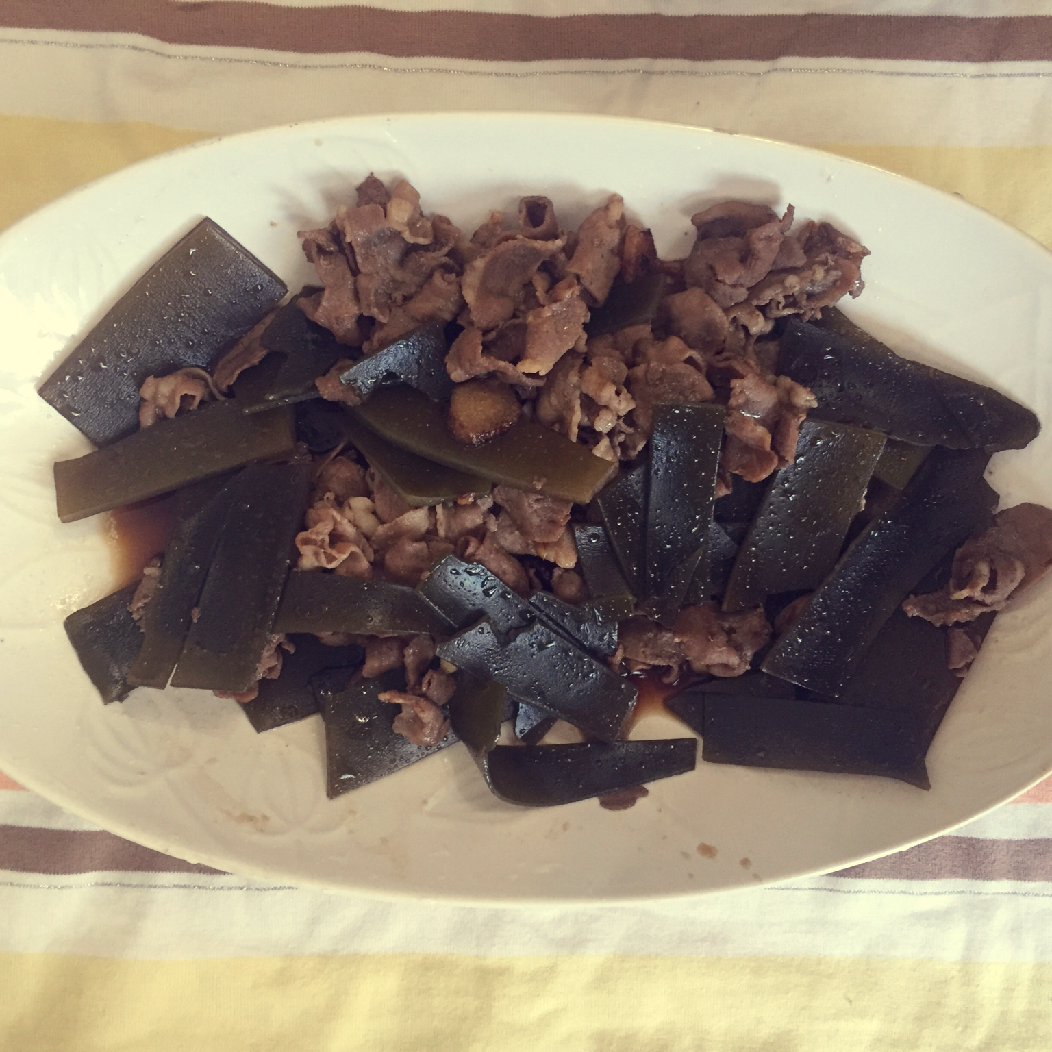 海带炒肉