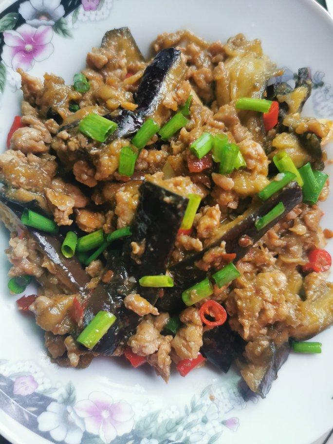 红烧肉沫茄子