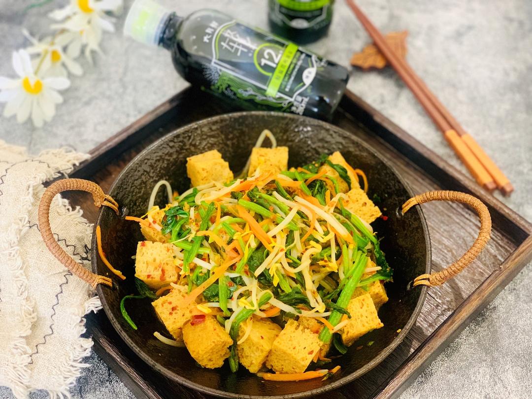 🔥凉拌菜 菠菜拌烤麸的做法