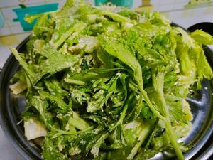 低脂蒸芹菜叶的做法 步骤5