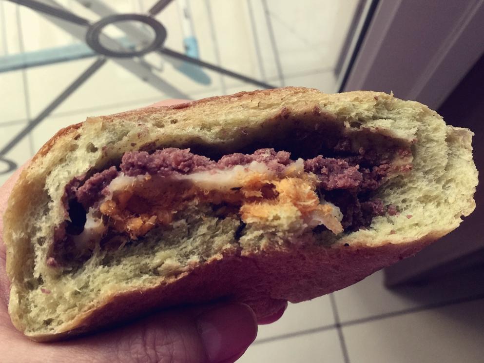 无油糖青汁麻薯肉松红豆软欧