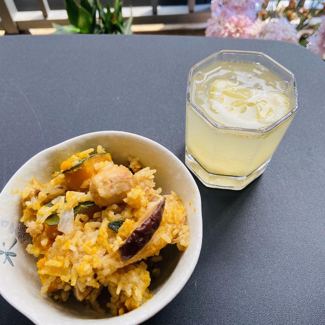 南瓜鸡肉饭