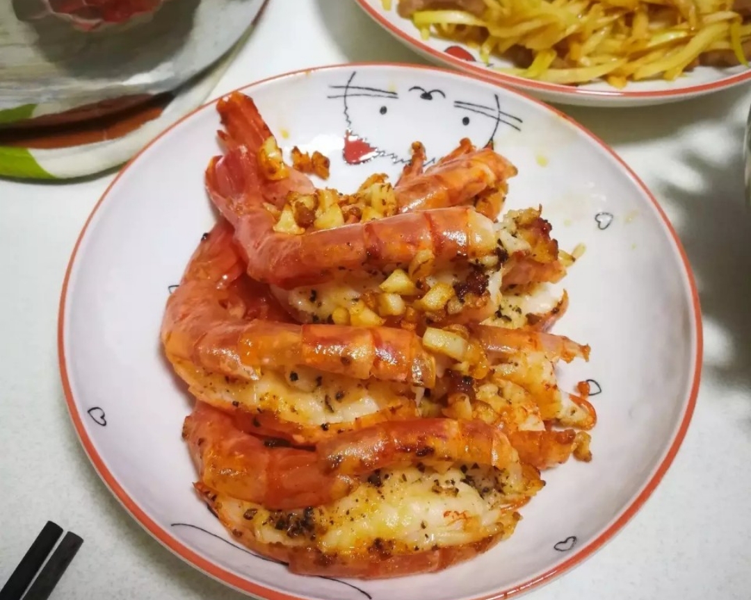独门腌虾大法——煎阿根廷红虾