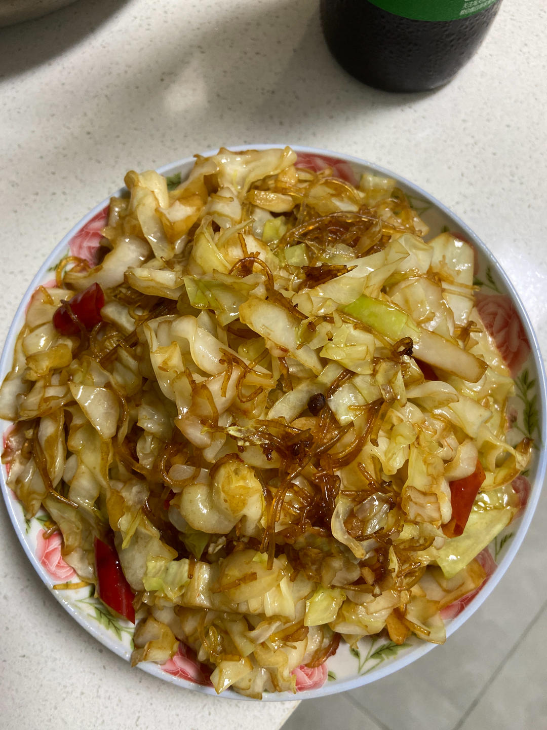 最近爱吃粉丝粉条～包菜炒粉丝