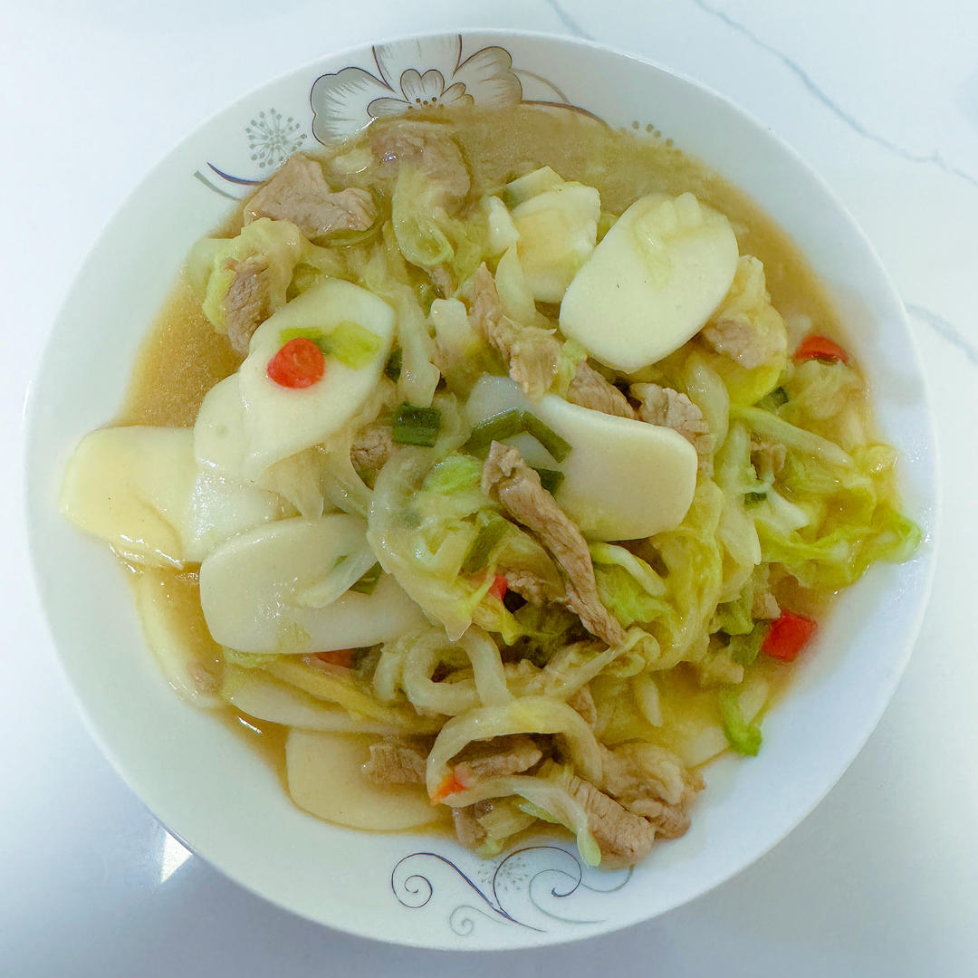 白菜炒宁波年糕真的是百吃不厌