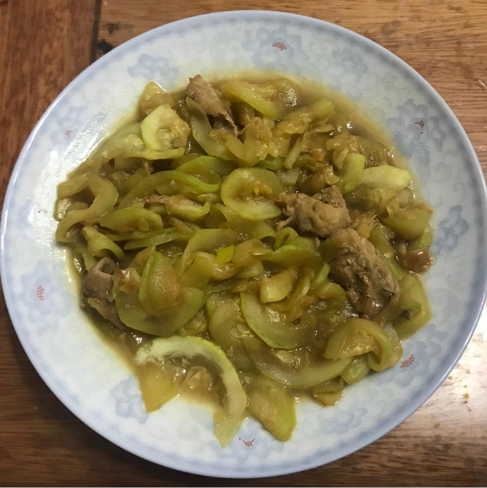 家常茭瓜炒肉片