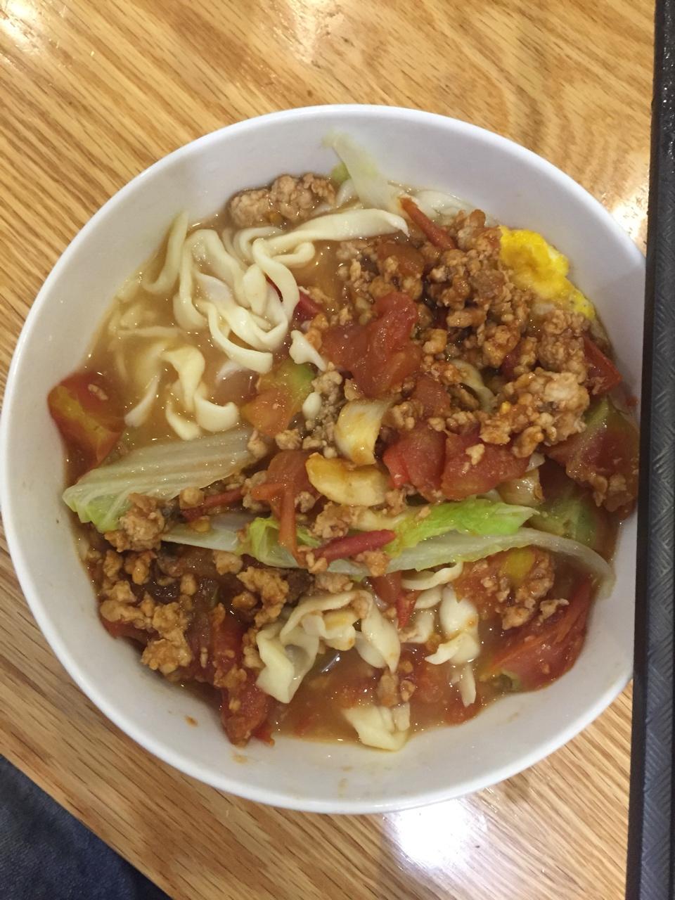 家常肉末面