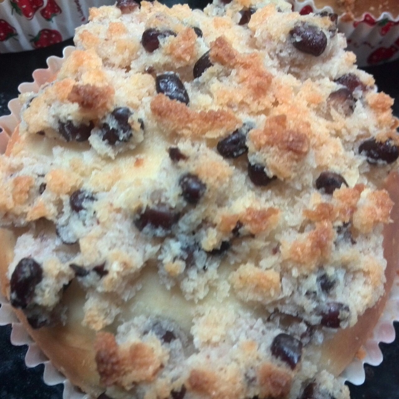 椰蓉蜜豆泡浆面包