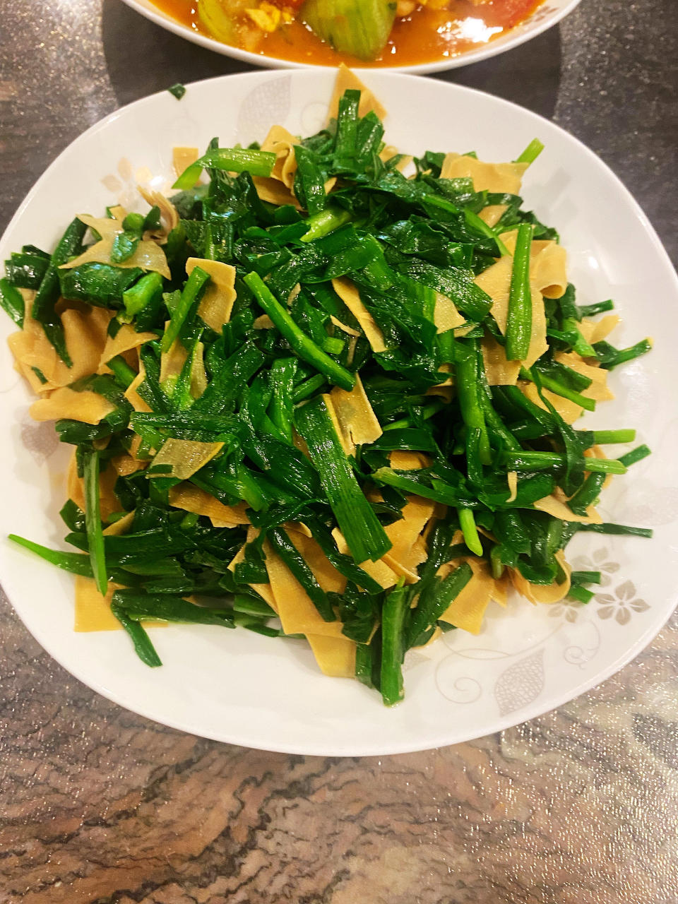 sy爱在厨房做的韭菜炒干豆腐