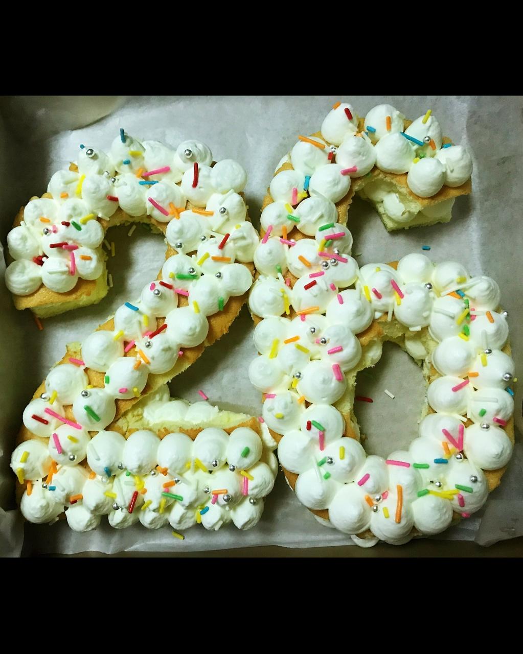 上上签6做的数字蛋糕