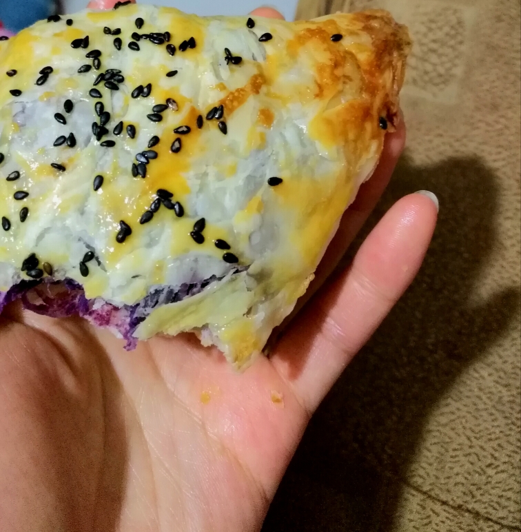 超简单手抓饼版紫薯派外酥内糯超好吃的做法 步骤2