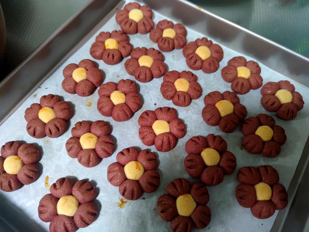 送你一朵小红花 🌺免模具｜零难度花朵饼干