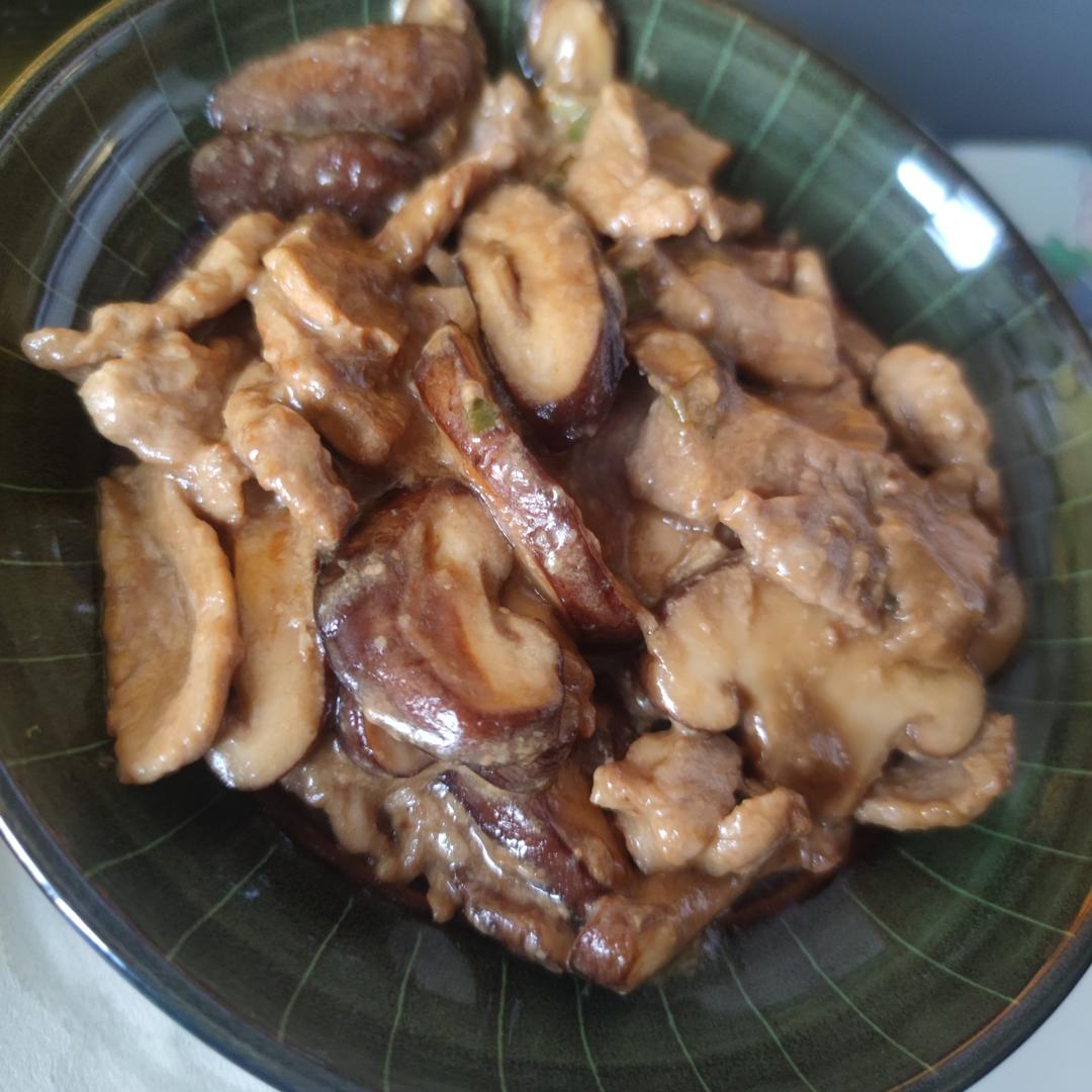 超简单的香菇滑肉片