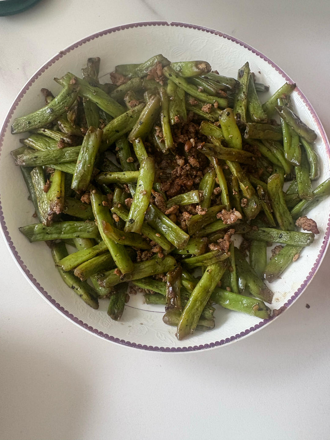 炒肉就得嫩—豆角炒肉（四季豆）