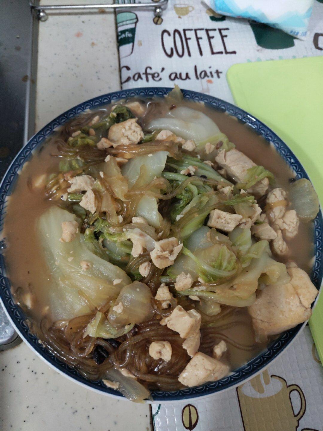 白菜豆腐炖粉条