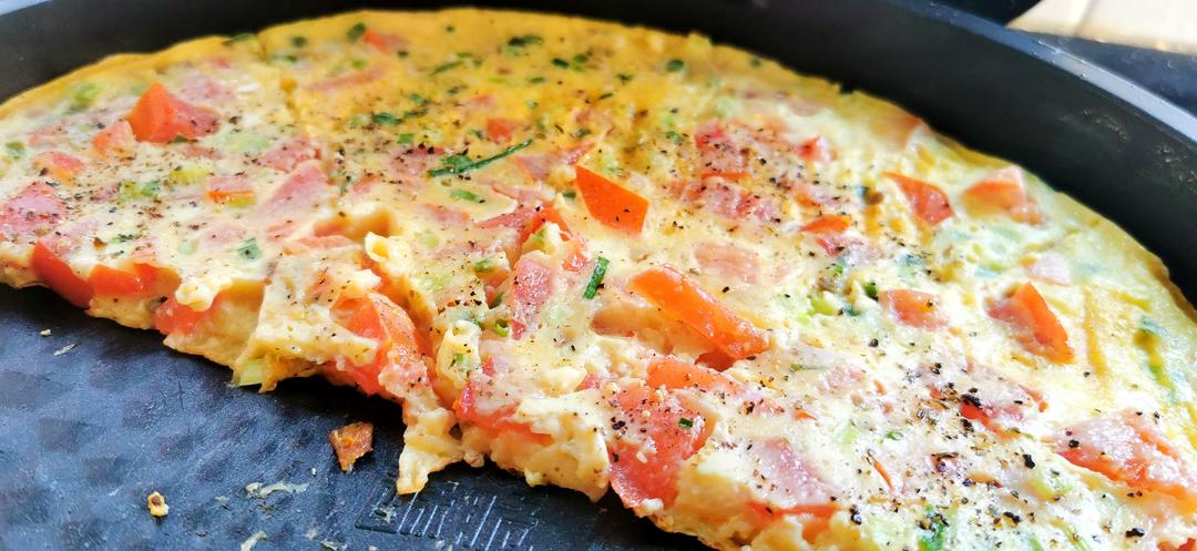 早餐西红柿鸡蛋饼(电饼铛)