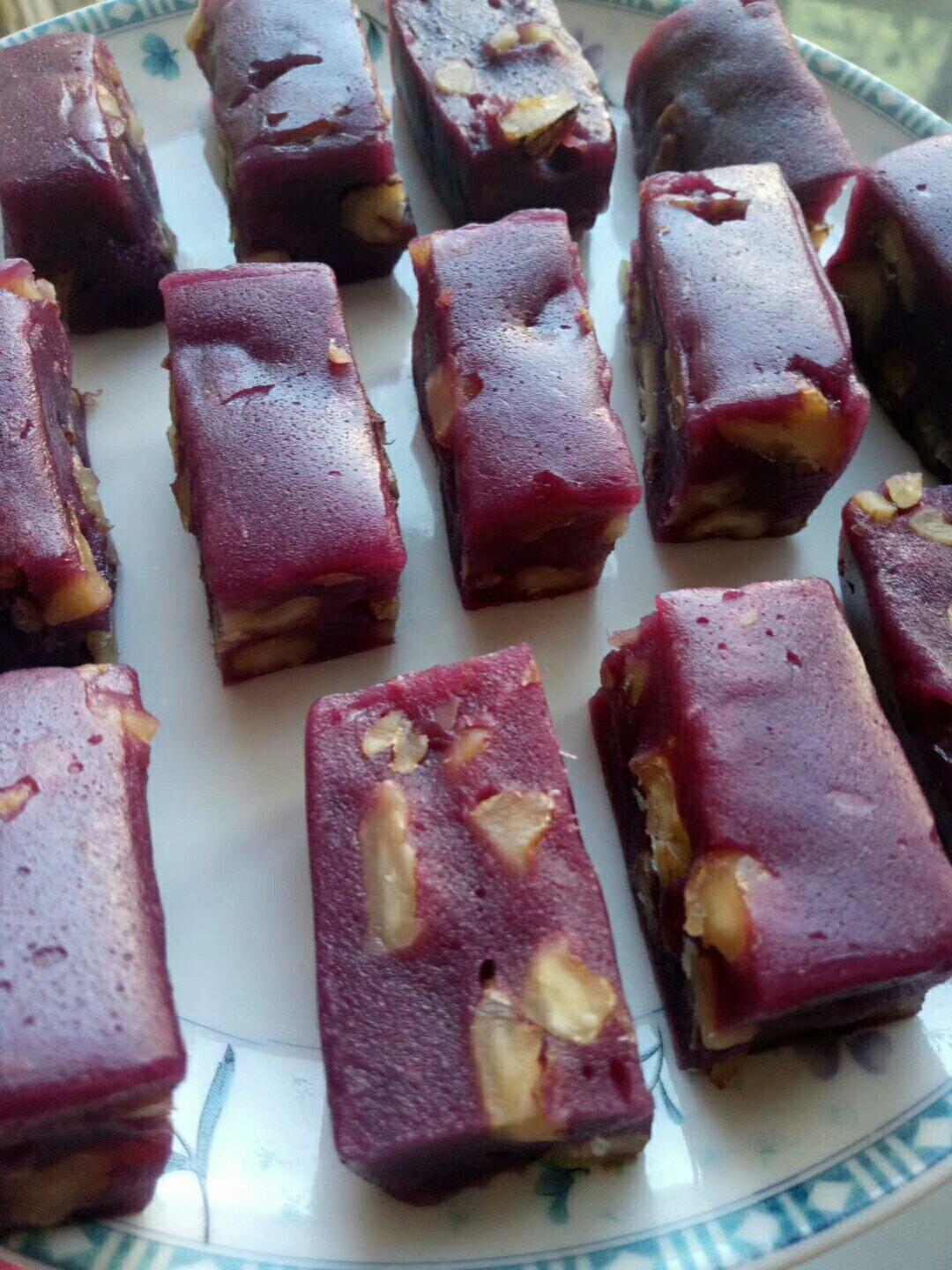 美味紫薯核桃糕