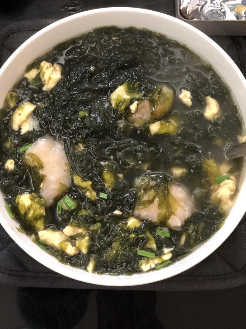 团团圆圆的Q弹鲜美紫菜虾滑汤🍲