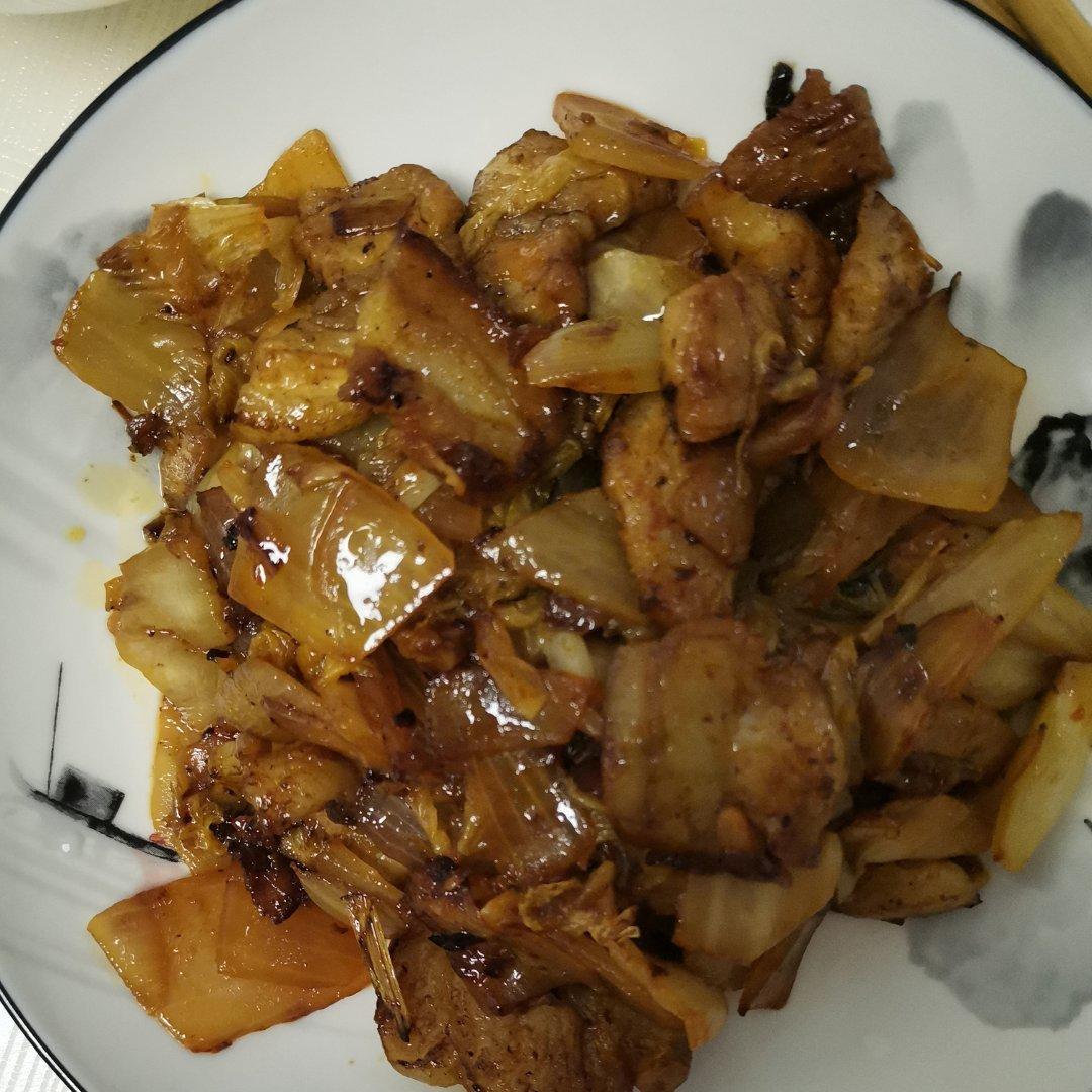 辣白菜炒五花肉