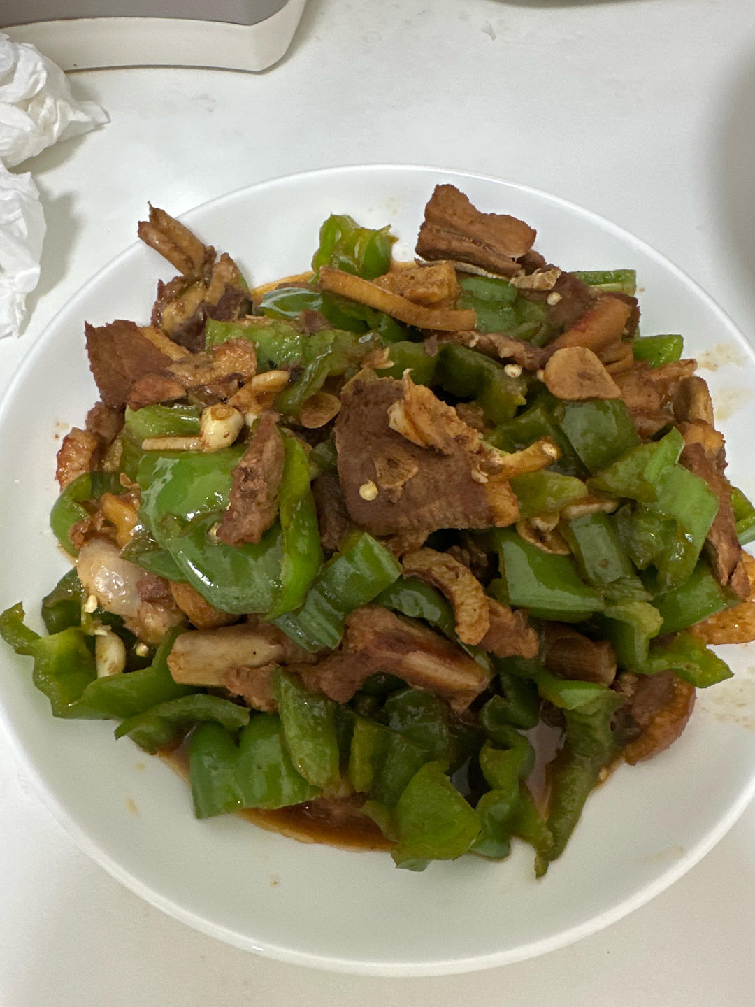 早晨老鸭汤面条，中午鸭肉炒辣椒