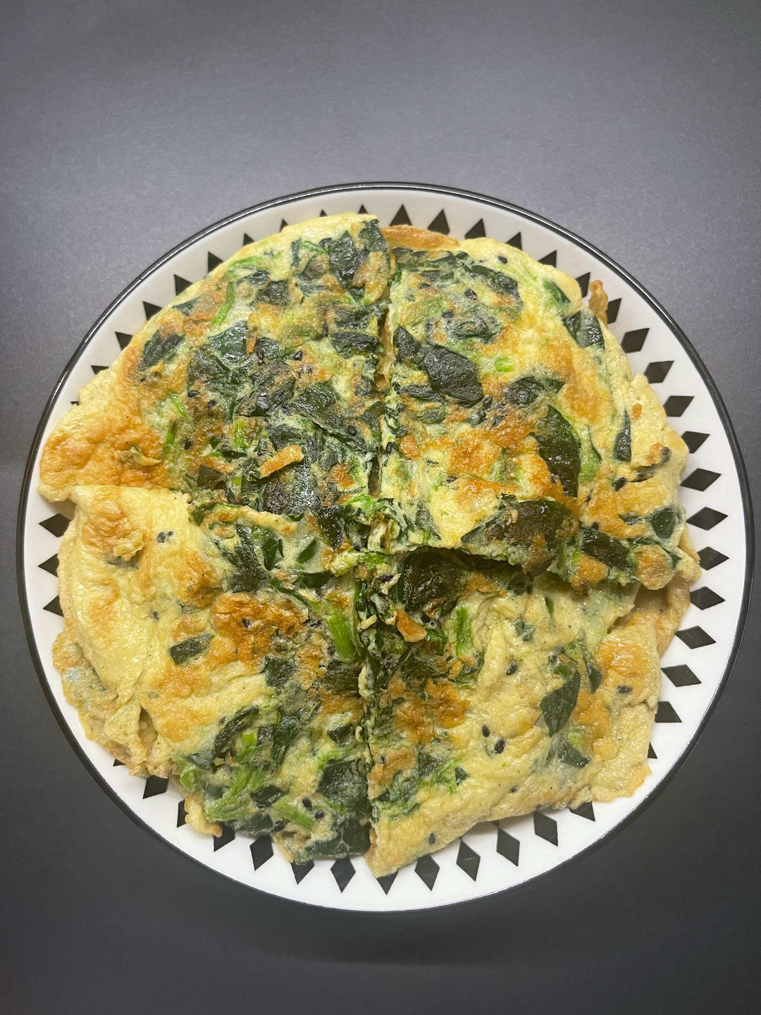 菠菜鸡蛋饼