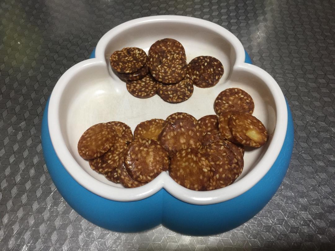 只需搅一搅❗️超简易蛋白芝麻薄脆😋