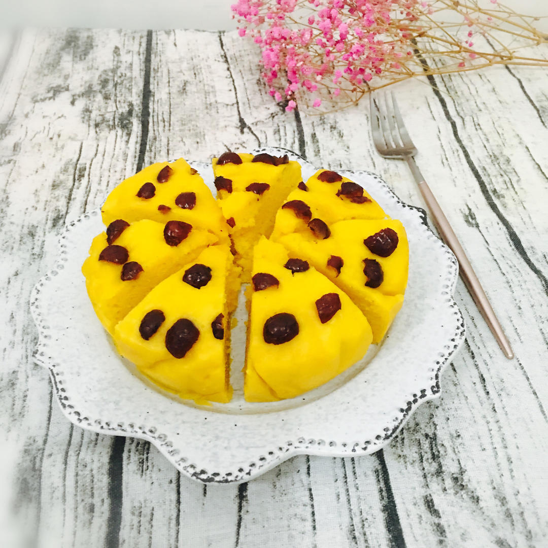 南瓜红枣小发糕