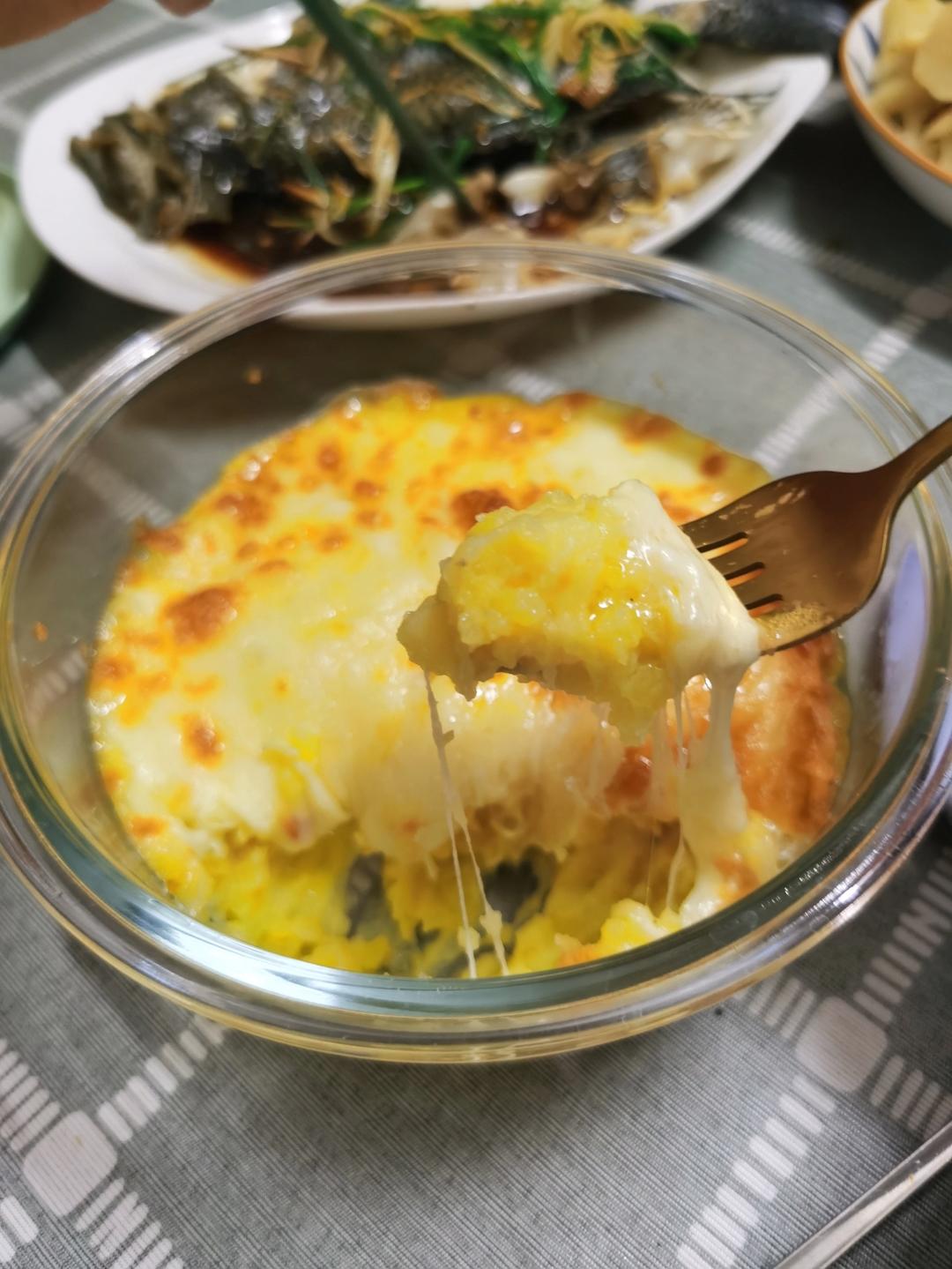 香浓芝士焗土豆泥（超有料）