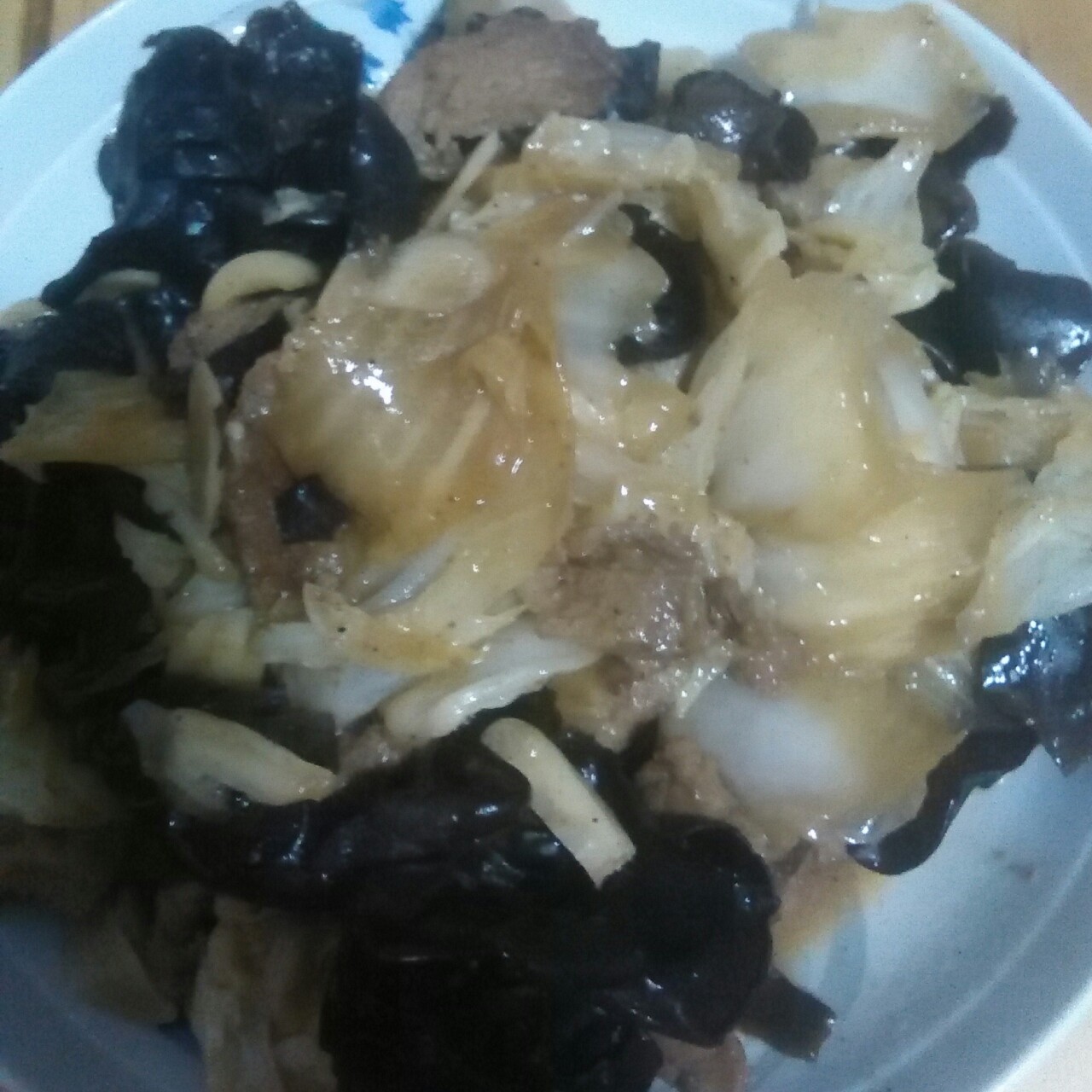 木耳白菜炒肉片