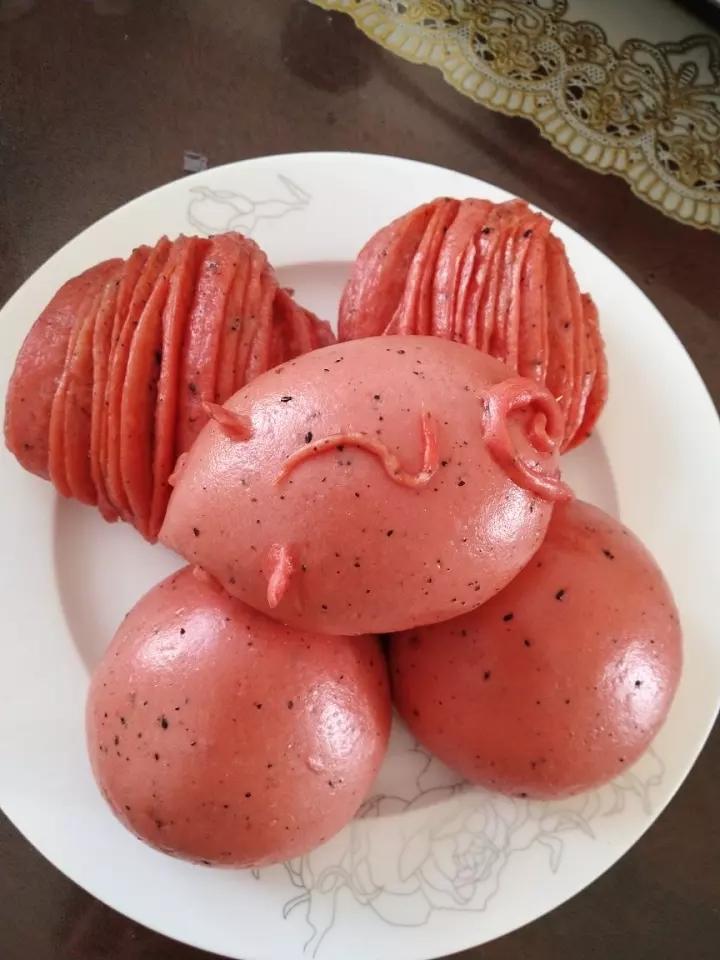 火龙果馒头
