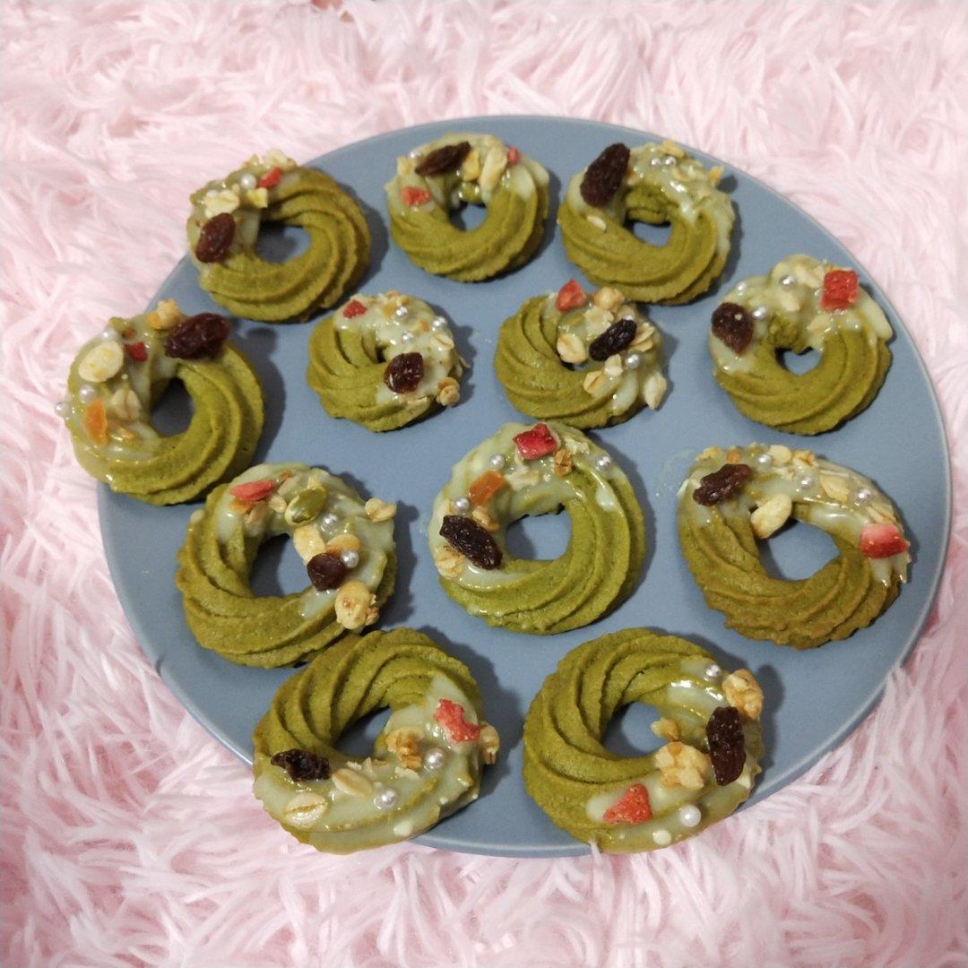 【圣诞花环】抹茶曲奇
