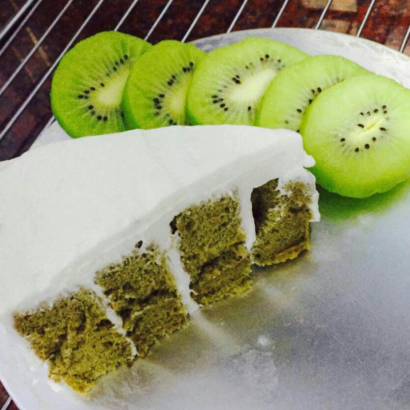 抹茶戚风螺纹蛋糕