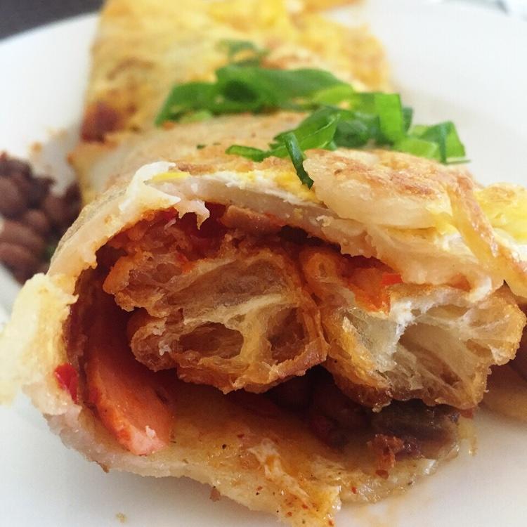 煎饼果子（电饼铛版）的做法