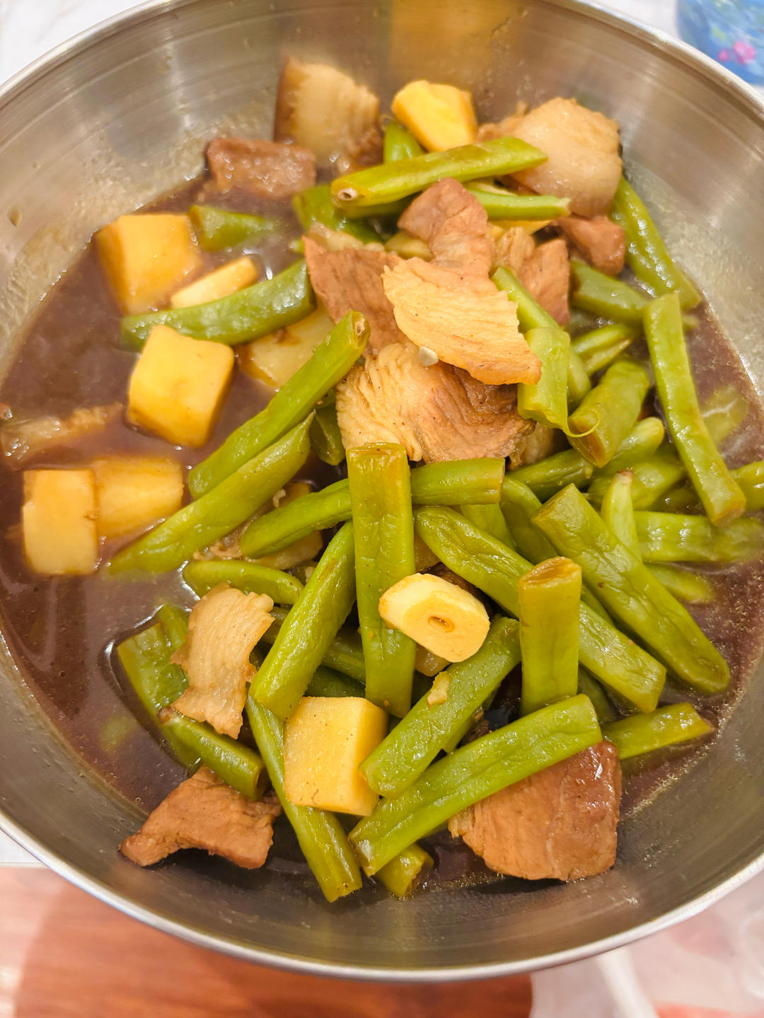 土豆炖豆角