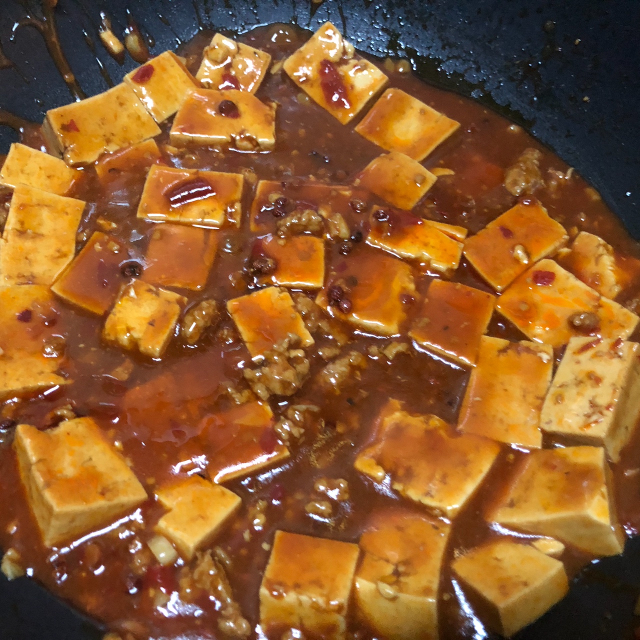 为什么每次你做的豆腐都不入味？？？看完你就知道了！！！超级下饭的麻婆豆腐连汤汁都要泡饭的做法 步骤7