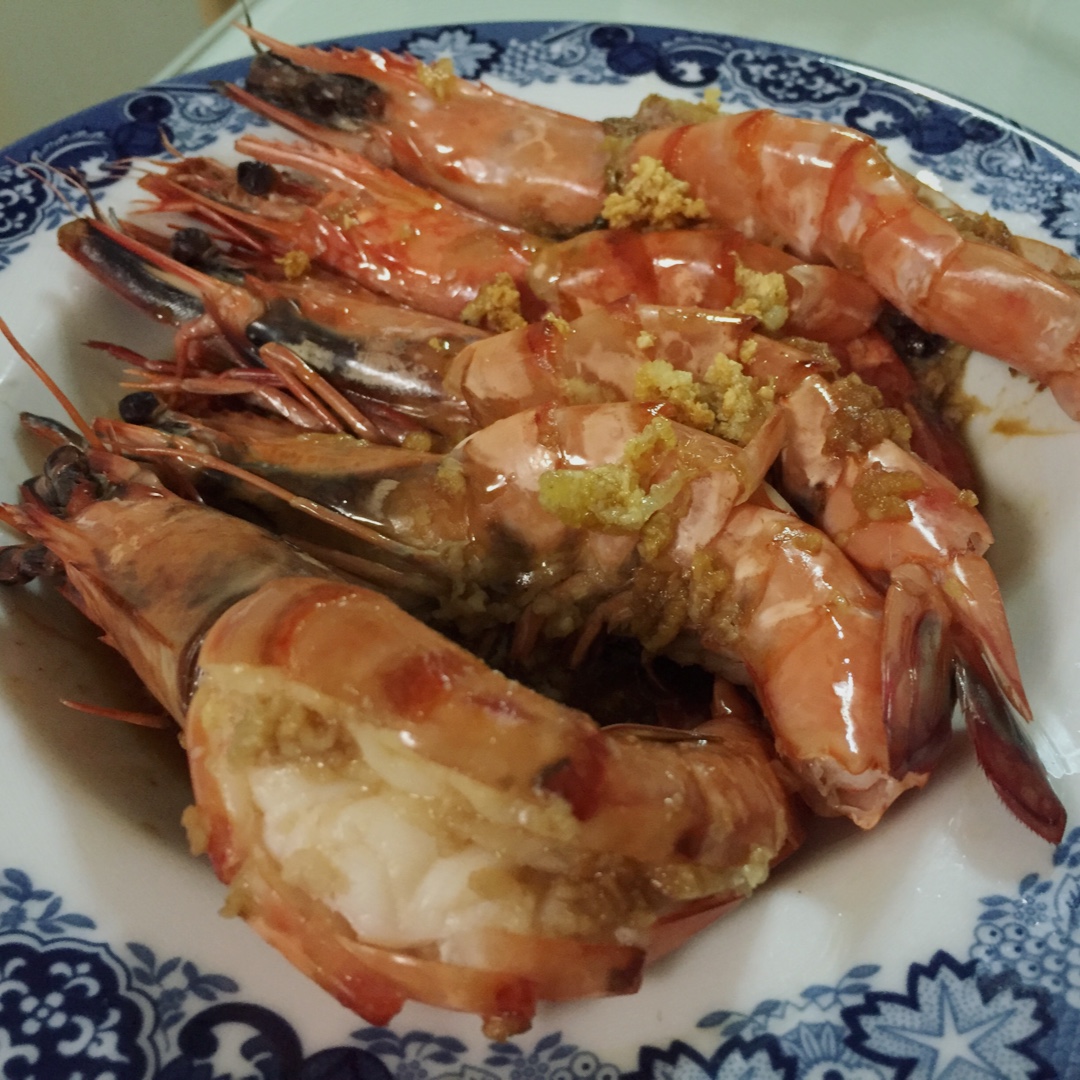 【曼食慢语】清蒸蒜蓉填虎虾