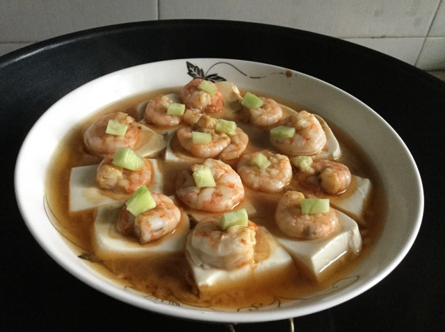 日本豆腐蒸虾仁